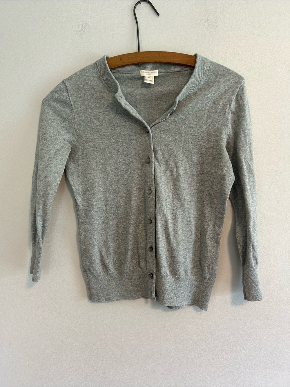 (3/$20) J crew xs Light grey Button-Up Cardigan